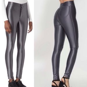 American Apparel disco pants leggings silver XS